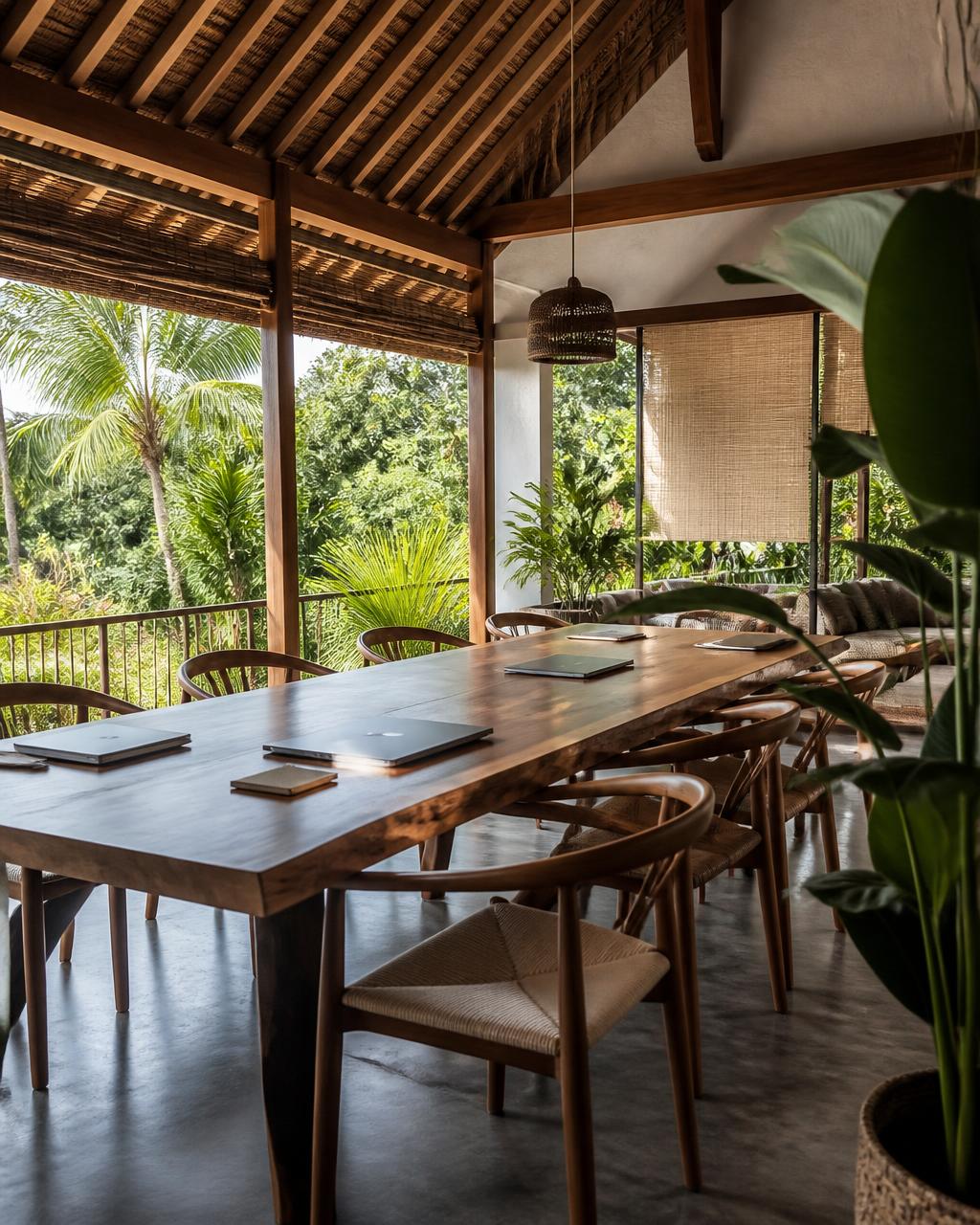 Espace de coworking et de réunion imaginé pour KOKOON House
