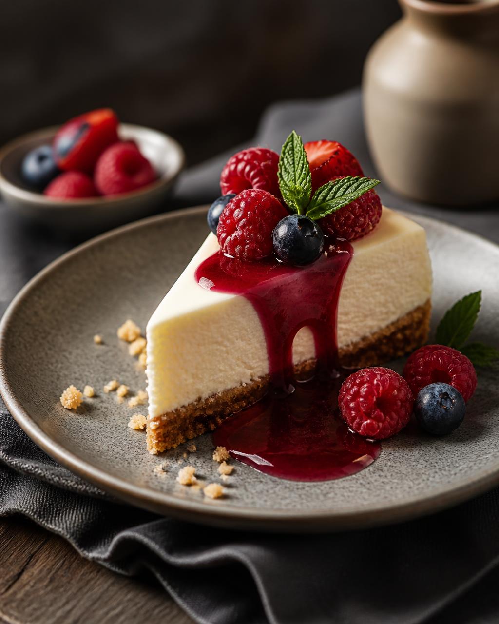 Cheesecake dressé par le chef KOKOON